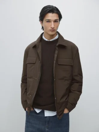 Overhemd met zakken en kraagstuk