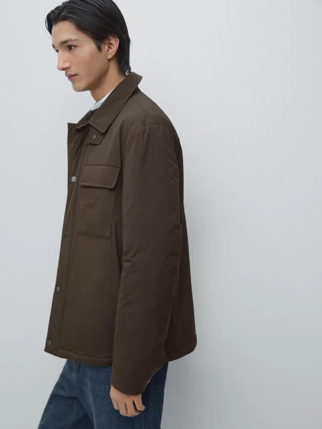 Overhemd met zakken en kraagstuk Overhemd met zakken en kraagstuk