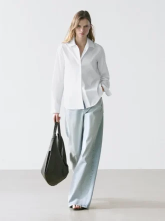 Overhemd van 100% katoenpopeline