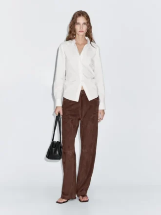 Overhemd van katoenmix met stretch