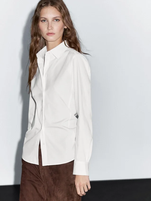 Overhemd van katoenmix met stretch Overhemd van katoenmix met stretch