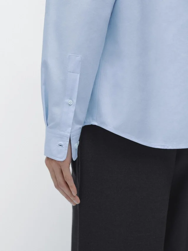 Overhemd van katoenmix met zakdetail Overhemd van katoenmix met zakdetail