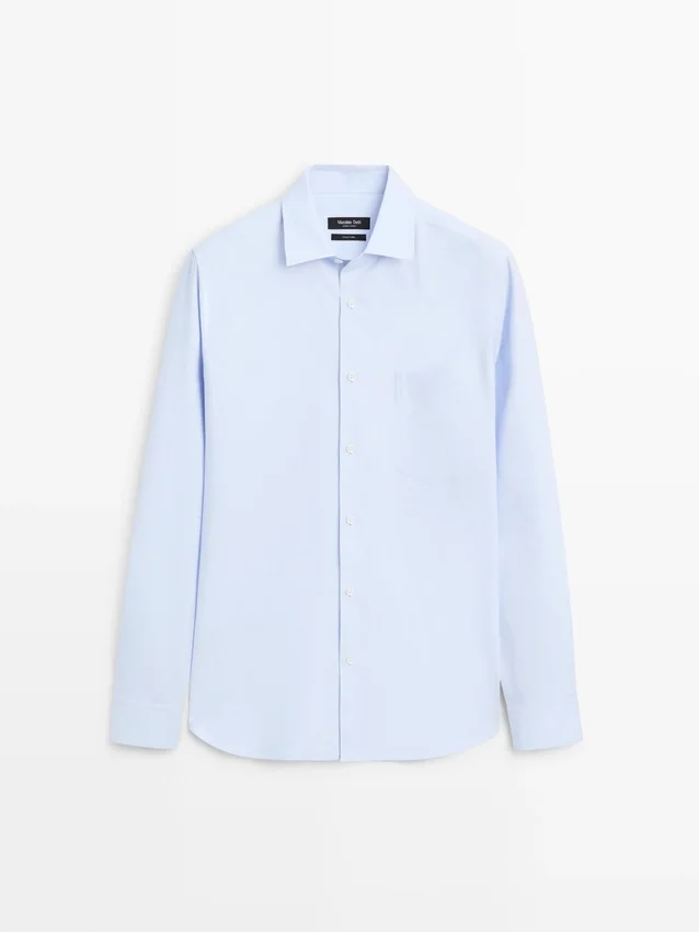 Overhemd van katoenmix met zakdetail Overhemd van katoenmix met zakdetail