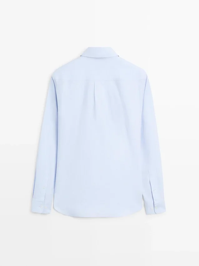 Overhemd van katoenmix met zakdetail Overhemd van katoenmix met zakdetail