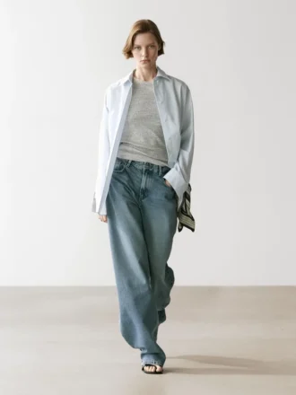 Overhemd van popeline en katoenmix