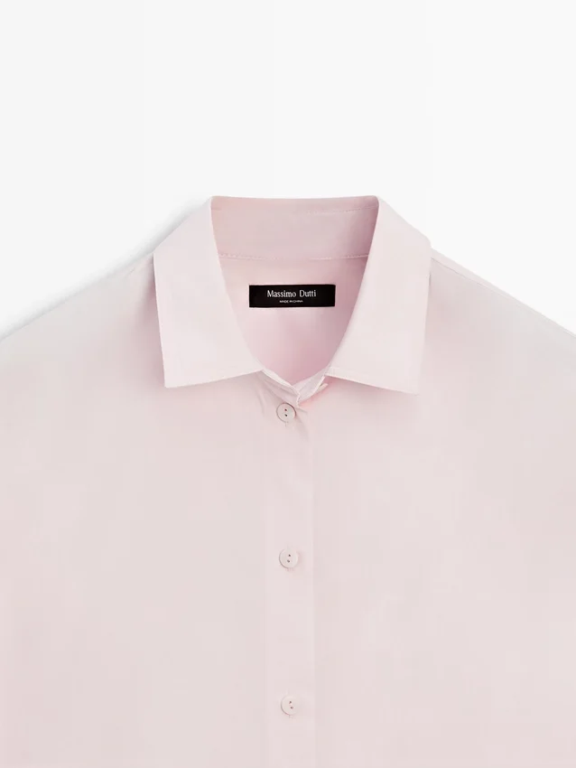 Overhemd van popeline en katoenmix Overhemd van popeline en katoenmix