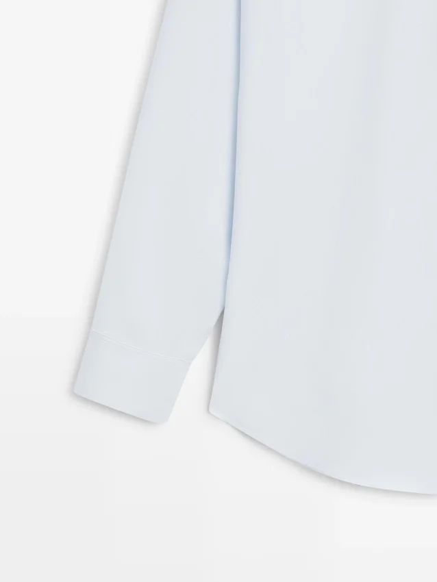 Overhemd van popeline en katoenmix Overhemd van popeline en katoenmix