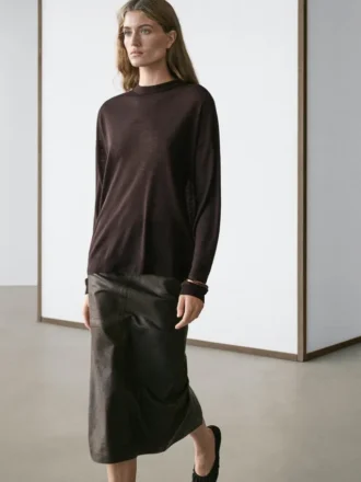 Oversized gebreide trui van wolmix