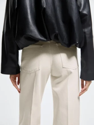 Palazzo-jeans met hoge taille