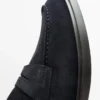 Penny loafers van gespleten leer