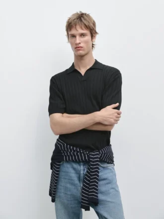 Polo-trui met kabelpatroon