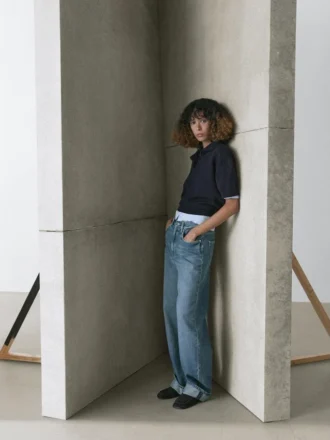 Polo-trui van gebreide wolmix