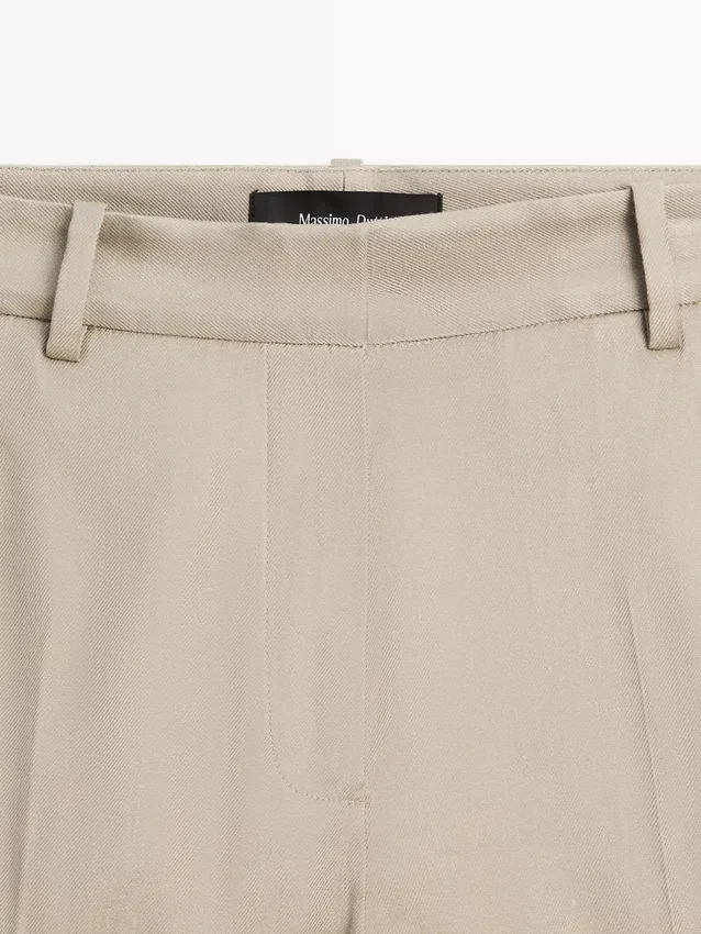 Rechte broek van linnenmix Rechte broek van linnenmix