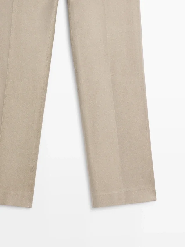 Rechte broek van linnenmix Rechte broek van linnenmix