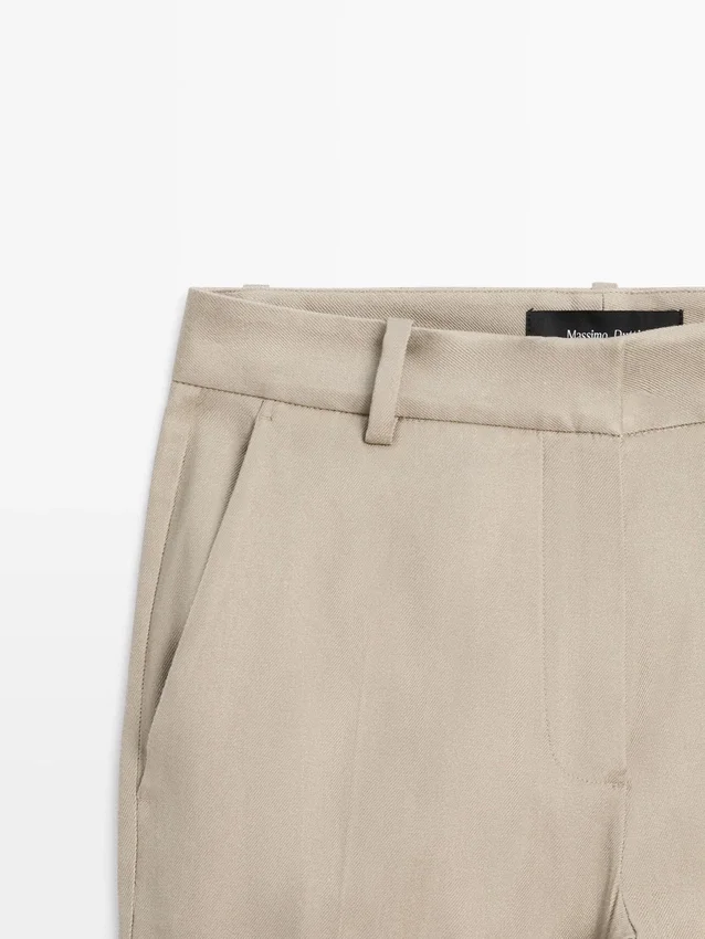 Rechte broek van linnenmix Rechte broek van linnenmix