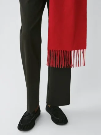 Sjaal met franjes van 100% kasjmier