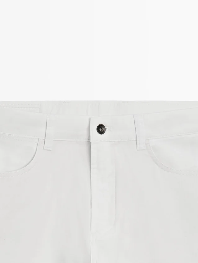 Slim fit broek met denimeffect Slim fit broek met denimeffect