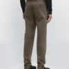Slim-fit broek met microstructuur