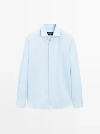 Slim fit gestreept overhemd