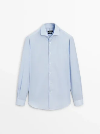 Slim fit overhemd met micro-strepen