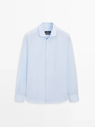 Slim Fit overhemd van 100% katoen