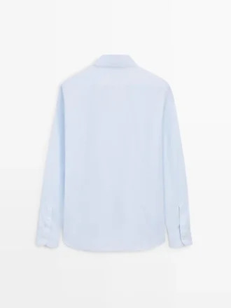 Slim Fit overhemd van 100% katoen