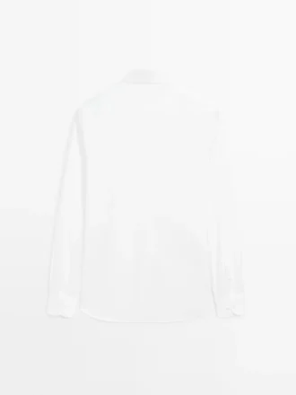 Slim Fit overhemd van 100% katoen