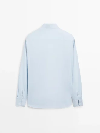 Slim fit overhemd van 100% katoen