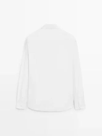 Slim Fit overhemd van 100% katoenpopeline