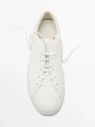 Sneakers van gesplitst suède