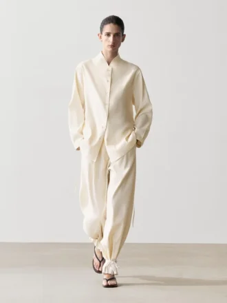 Soepel vallend overhemd met kraagdetail