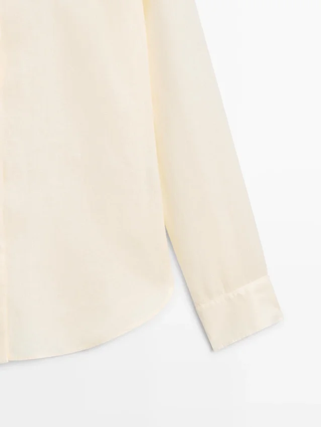 Soepelvallend overhemd van 100% linnen Soepelvallend overhemd van 100% linnen