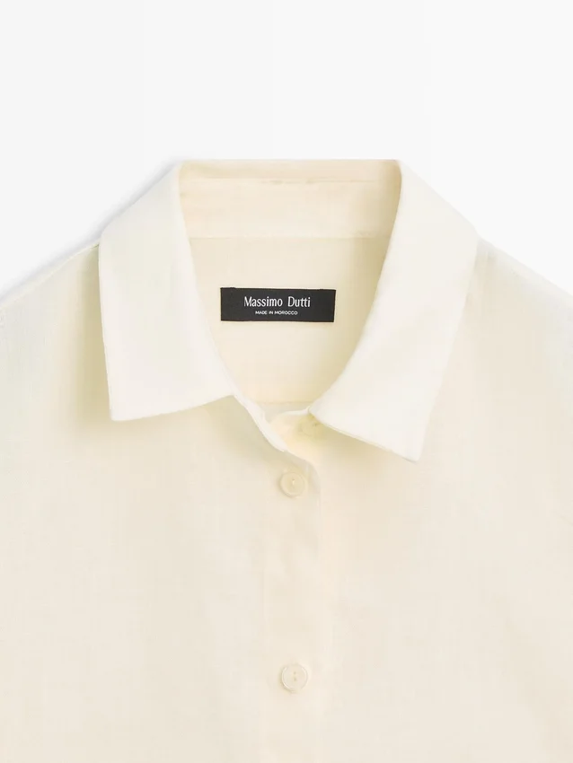 Soepelvallend overhemd van 100% linnen Soepelvallend overhemd van 100% linnen