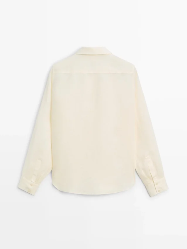 Soepelvallend overhemd van 100% linnen Soepelvallend overhemd van 100% linnen