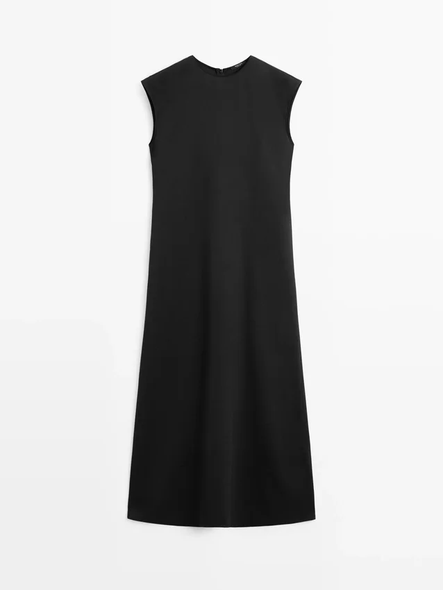 Soepelvallende jurk met korte mouwen Soepelvallende jurk met korte mouwen