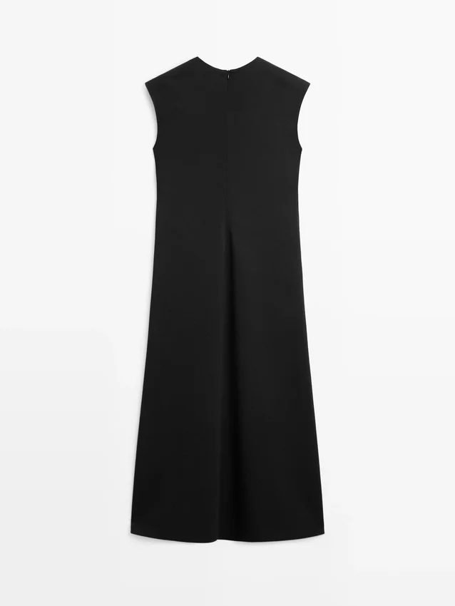 Soepelvallende jurk met korte mouwen Soepelvallende jurk met korte mouwen