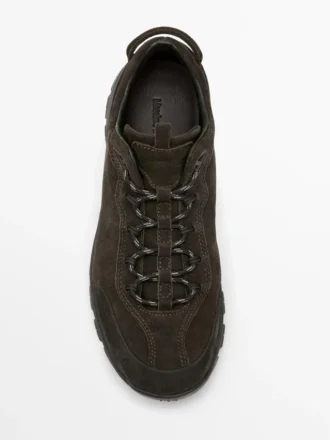 Sportschoenen met leren details