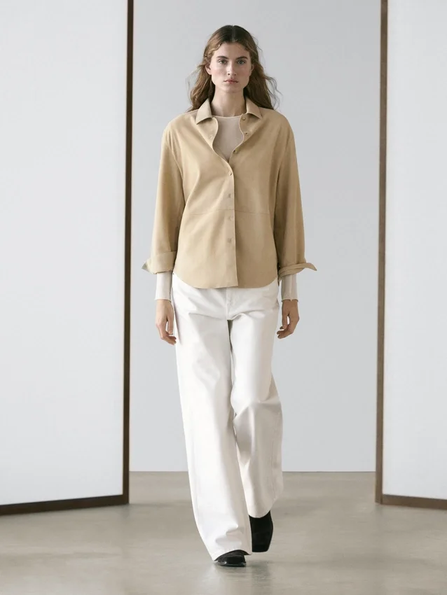 Suède leren overhemd Suède leren overhemd