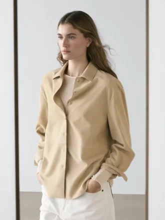 Suède leren overhemd