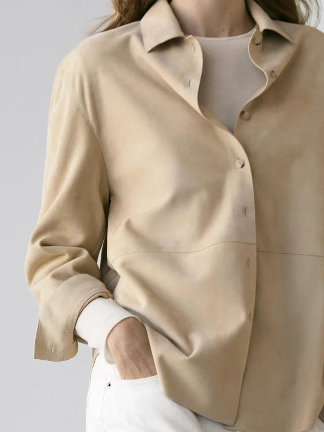 Suède leren overhemd Suède leren overhemd