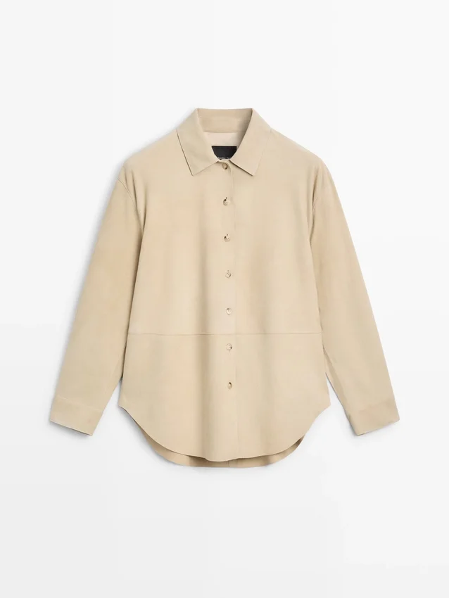 Suède leren overhemd Suède leren overhemd