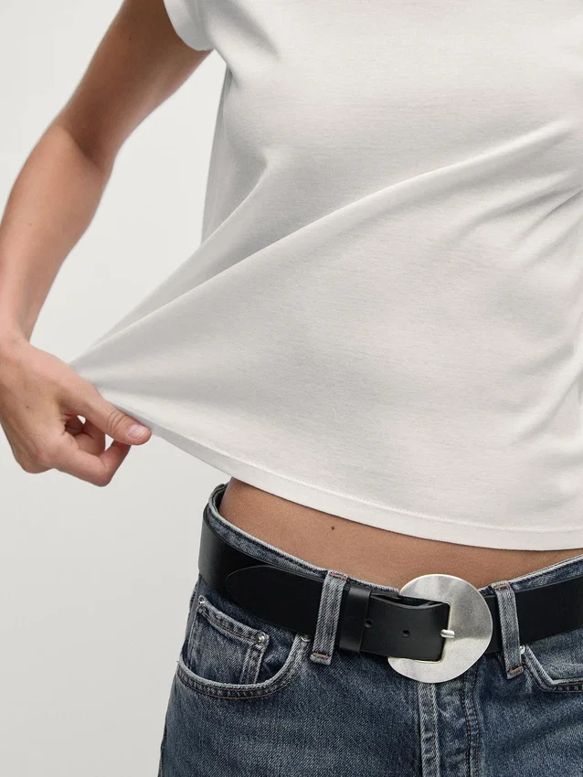 T-shirt met korte mouwen van 100% gemerceriseerd katoen T-shirt met korte mouwen van 100% gemerceriseerd katoen