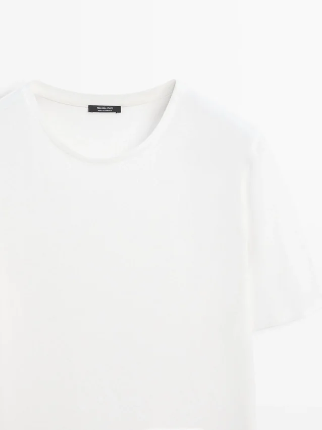 T-shirt met korte mouwen van een linnenmix T-shirt met korte mouwen van een linnenmix