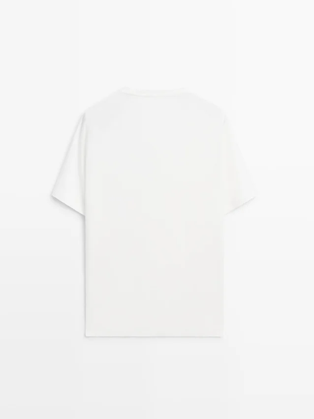 T-shirt met korte mouwen van een linnenmix T-shirt met korte mouwen van een linnenmix