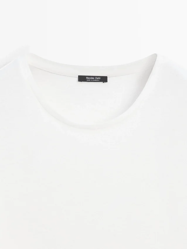 T-shirt met korte mouwen van een linnenmix T-shirt met korte mouwen van een linnenmix