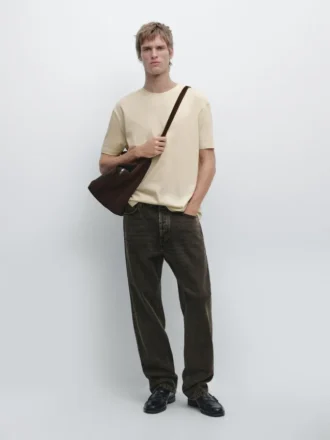 T-shirt met korte mouwen van katoenmix