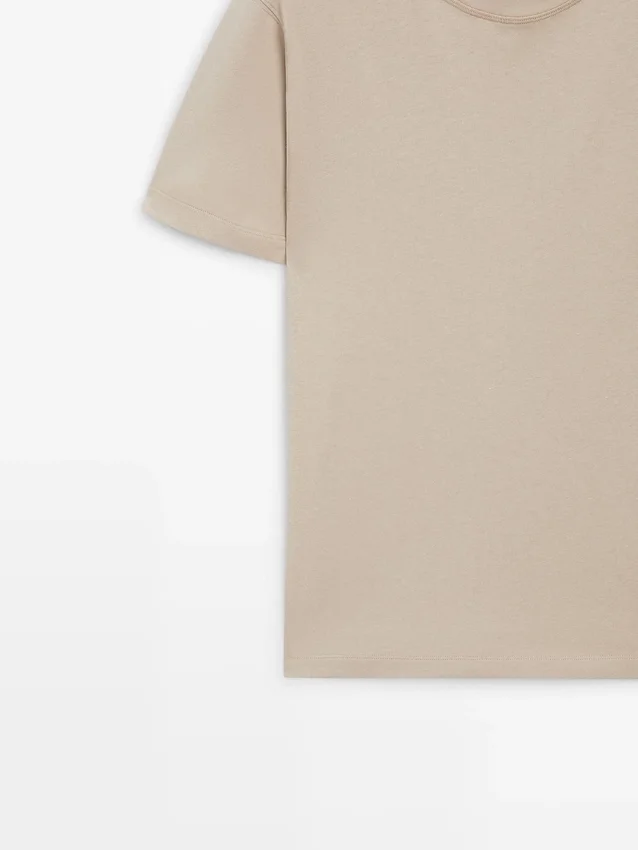 T-shirt met korte mouwen van katoenmix T-shirt met korte mouwen van katoenmix