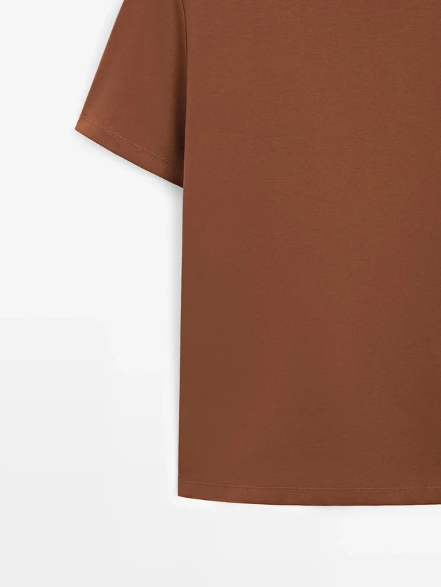 T-shirt met korte mouwen van katoenmix T-shirt met korte mouwen van katoenmix