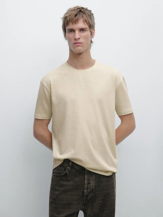 T-shirt met korte mouwen van katoenmix T-shirt met korte mouwen van katoenmix