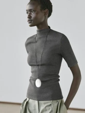 T-shirt met korte mouwen van katoenmix